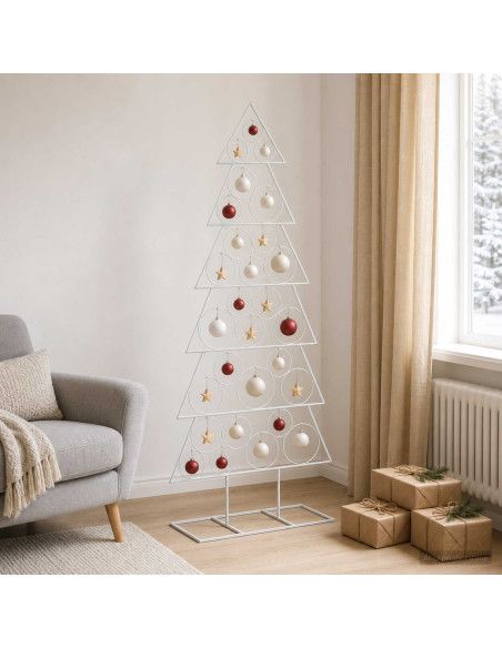 Albero di Natale in metallo con supporto KUOPIO 180 cm Acciaio