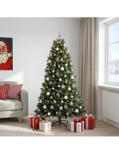 Albero di Natale Artificiale con Palline 240 cm 300 LED