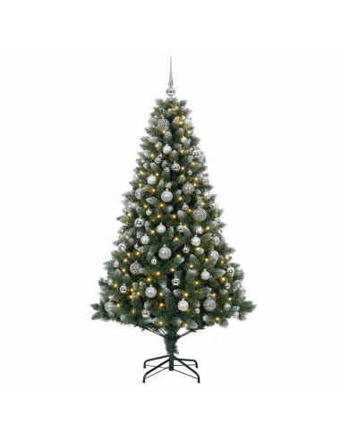 Albero di Natale Artificiale con Palline 210 cm 300 LED
