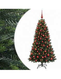 Albero di Natale Artificiale con Palline 210 cm 300 LED 2