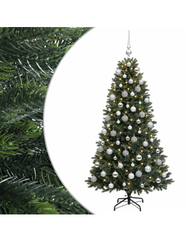 Albero di Natale Artificiale con Palline 240 cm 300 LED