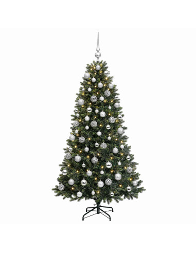 Albero di Natale Artificiale con Palline 240 cm 300 LED