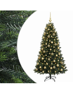 Albero di Natale Artificiale con Palline 240 cm 300 LED 2