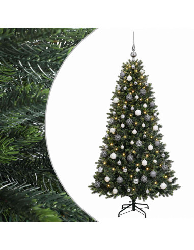 Albero di Natale Artificiale con Palline 240 cm 300 LED