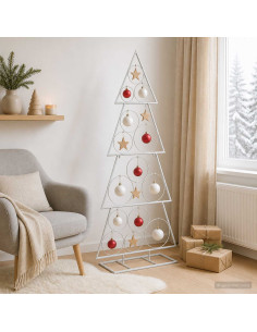 Albero di Natale in metallo con supporto KUOPIO 125 cm Acciaio