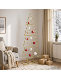 Albero di Natale in metallo con supporto KUOPIO 125 cm Acciaio