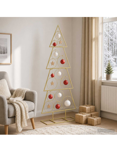 Albero di Natale in metallo con supporto KUOPIO 125 cm Acciaio