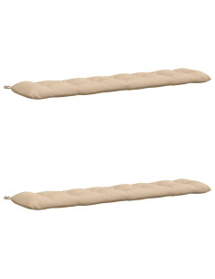 Cuscini per Panchina VIANEN 2 pz 100% Poliestere Crema 2
