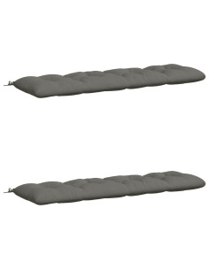 Cuscini per Panchina VIANEN 2 pz 100% Poliestere Grigio 2