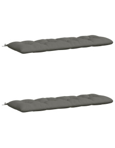 Cuscini per Panchina VIANEN 2 pz 100% Poliestere Grigio 2
