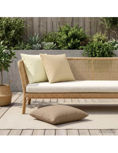 Cuscino con cuscino HEERLEN 2 pz Crema Poliestere