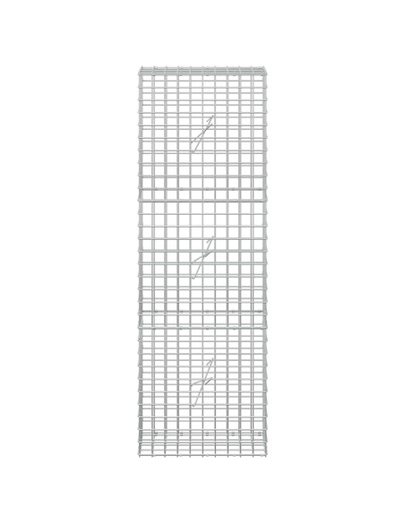 Gabione con filo da 5 mm e rete da 5x5 cm 50x20x150 cm