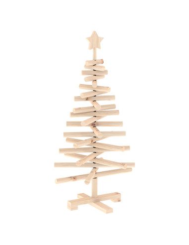 Albero di Natale in legno KOTKA 90 cm Legno Massello di Pino