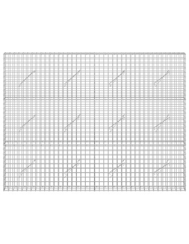 Gabione con filo da 5 mm e rete da 5x5 cm 200x10x150 cm