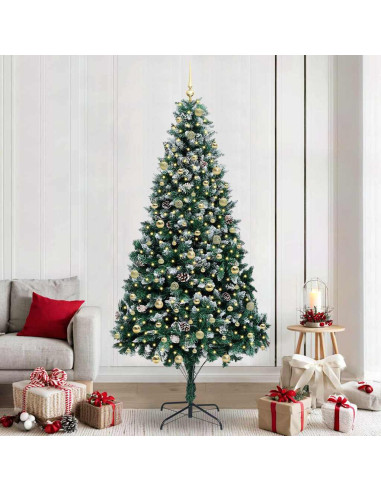 Albero di Natale artificiale con 300 LED Verde 240 cm