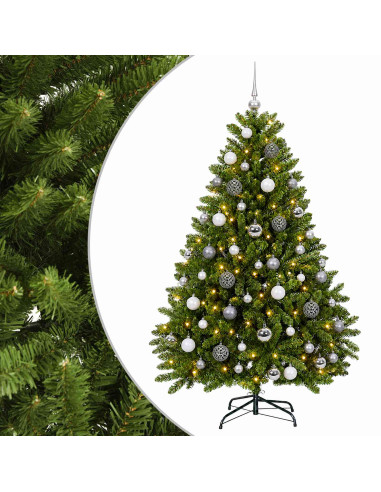 Albero di Natale artificiale verde chiaro con palline 120 cm