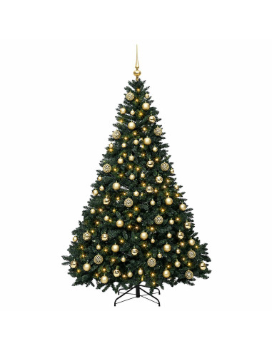 Albero di Natale artificiale verde scuro con palline 240 cm