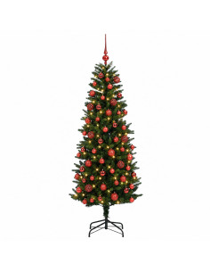 Albero di Natale Artificiale con Palline 240 cm 300 LED 2