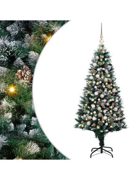 Albero di Natale artificiale con 300 LED Verde 180 cm