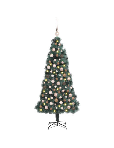 Albero di Natale artificiale pre-illuminato con set di palline