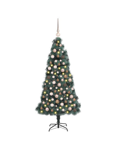 Albero di Natale artificiale pre-illuminato con set di palline
