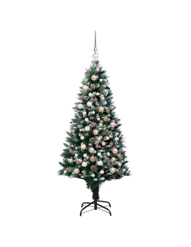 Albero di Natale artificiale con 300 LED Verde 180 cm