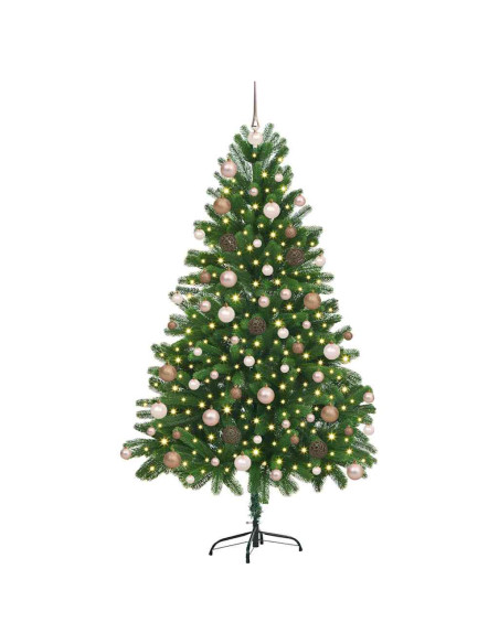 Albero di Natale con 300 LED con supporto Verde 180 cm PE