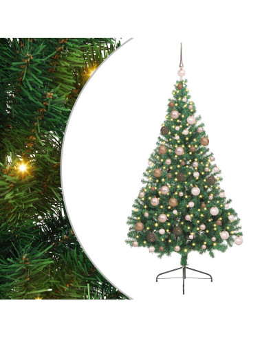 Albero di Natale artificiale con luci integrate Verde 180 cm