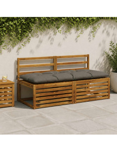 Cuscino per panchina VIANEN 100% Poliestere Grigio