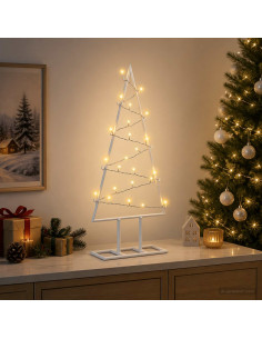 Albero di Natale in metallo con LED KUOPIO 60 cm Bianco caldo