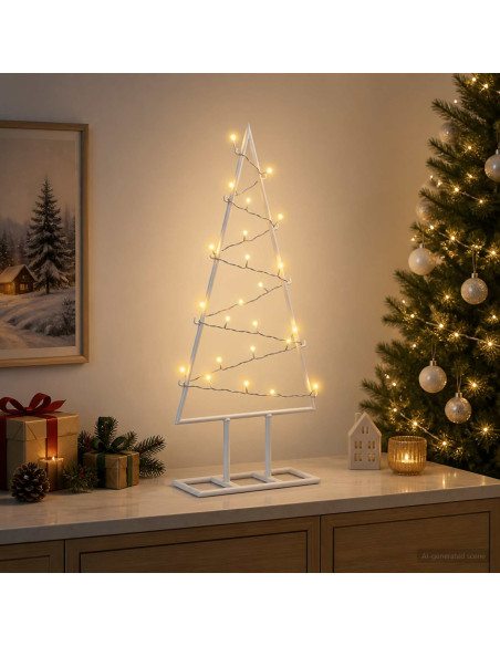 Albero di Natale in metallo con LED KUOPIO 60 cm Bianco caldo