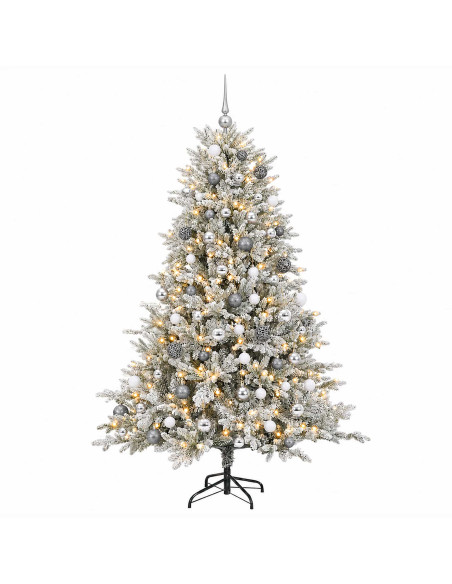 Albero di Natale Artificiale con Palline 240 cm 300 LED