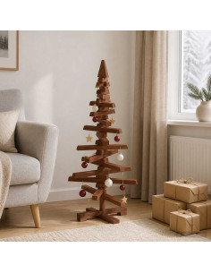 Albero di Natale in legno KOTKA 90 cm Legno Massello di Pino