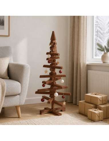 Albero di Natale in legno KOTKA 90 cm Legno Massello di Pino