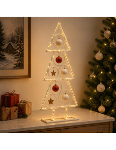 Albero di Natale in metallo con supporto KUOPIO 60 cm Acciaio