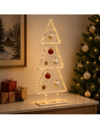 Albero di Natale in metallo con supporto KUOPIO 60 cm Acciaio