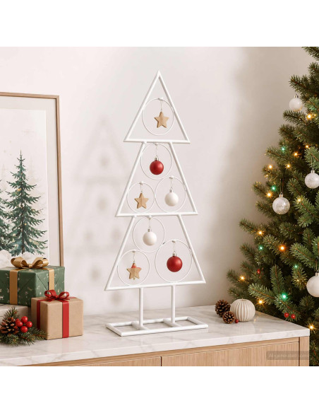 Albero di Natale in metallo con supporto KUOPIO 60 cm Acciaio