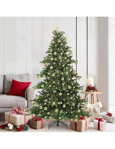 Albero di Natale Artificiale con Rami Pieghevoli Verde 180 cm