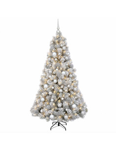 Albero di Natale artificiale con palline 240 cm 300 LED 2