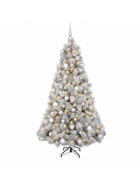 Albero di Natale artificiale con palline 240 cm 300 LED