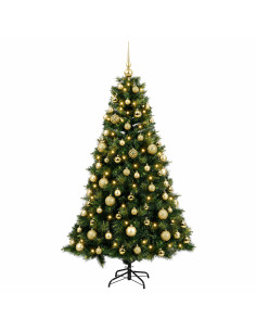 Albero di Natale artificiale con palline 240 cm 300 LED 2