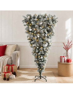 Albero di Natale artificiale rovesciato con rami snodati 150 cm