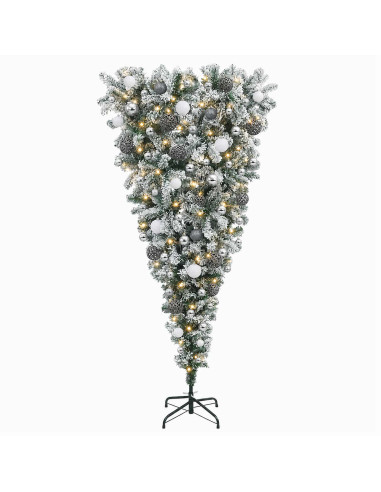 Albero di Natale artificiale rovesciato con rami snodati 180 cm