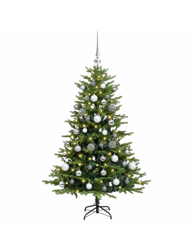 Albero di Natale Artificiale con Palline 150 cm 150 LED