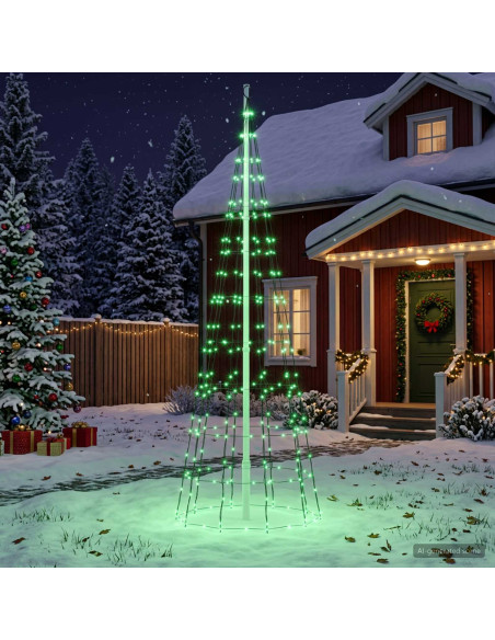 Albero di Natale LED 300 cm 390 LED Multicolore ferro Nero