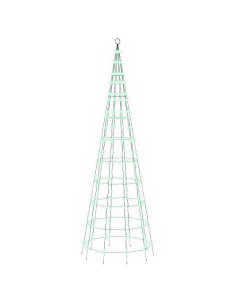 Albero di Natale LED 300 cm 390 LED Multicolore ferro Nero 2