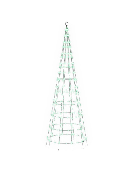 Albero di Natale LED 300 cm 390 LED Multicolore ferro Nero