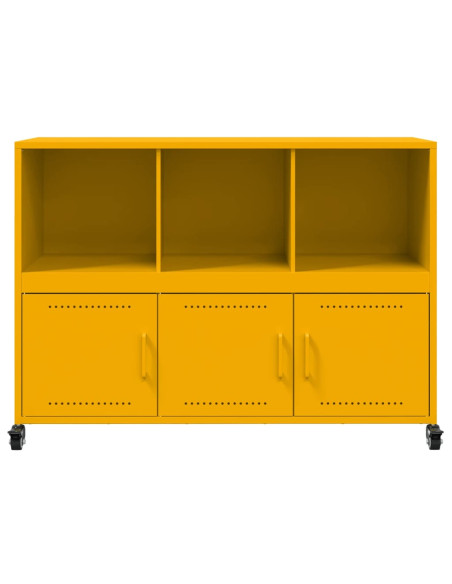 Credenza Giallo Senape 100,5x39x72 cm in Acciaio