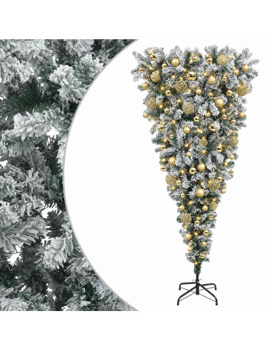 Albero di Natale artificiale rovesciato con rami snodati 180 cm