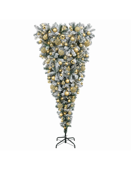 Albero di Natale artificiale rovesciato con rami snodati 180 cm